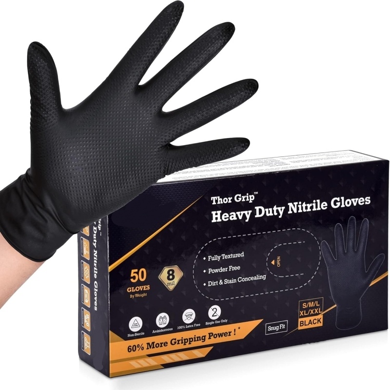 Nitrile Mechanic Glove - Sarung tangan nitril hitam tugas berat