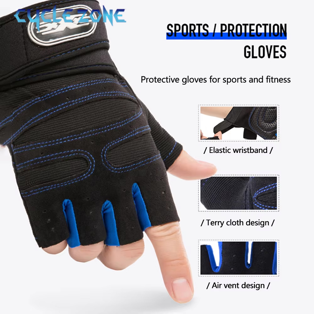 Workout Glove Gym - 3 Pasang Sarung Tangan Anti-Selip Setengah