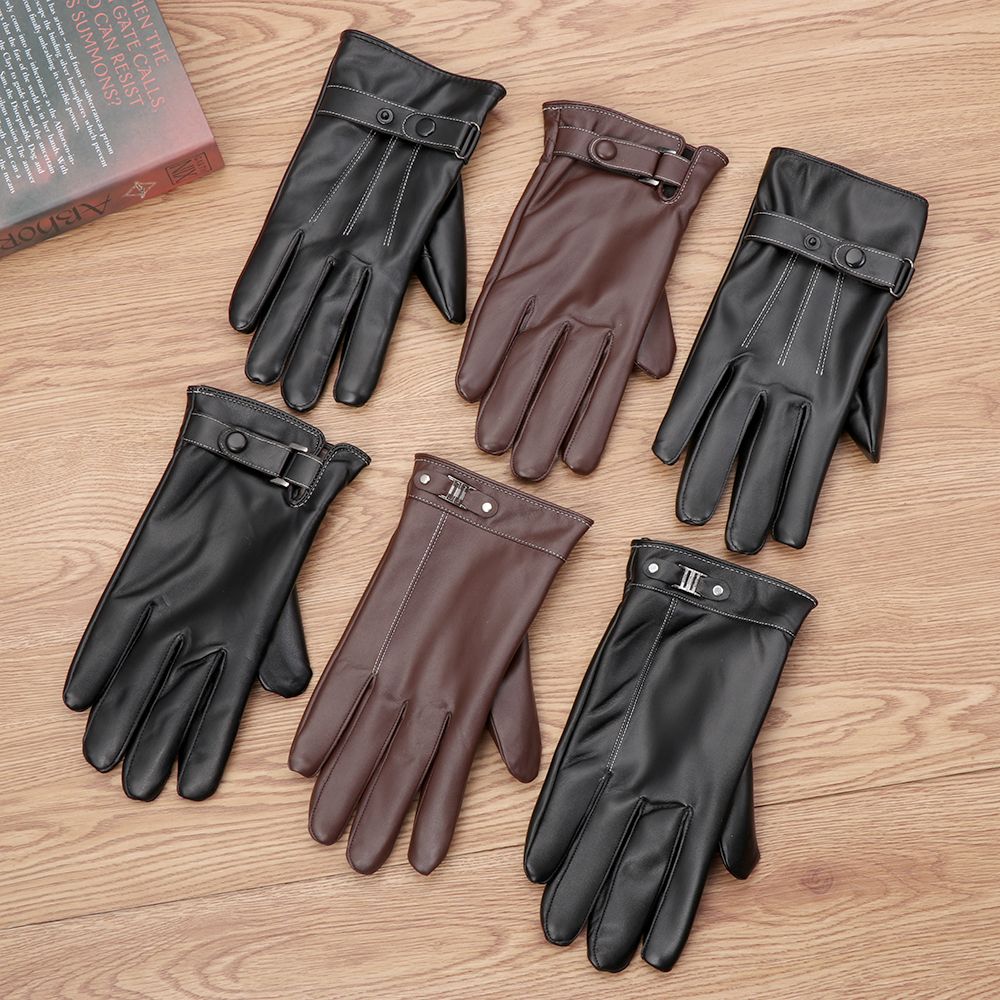 Sarung tangan bulu termal pria - Leather Driving Glove ulasan dan harga