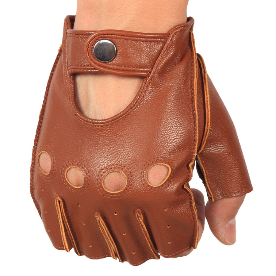 Sarung Tangan Setengah Jari Pr - Leather Driving Glove ulasan dan harga