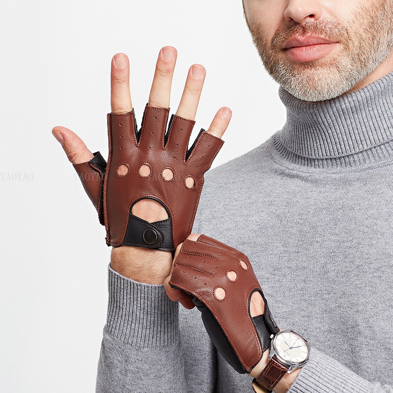 Sarung Tangan Tipis Setengah J - Leather Driving Glove ulasan dan harga