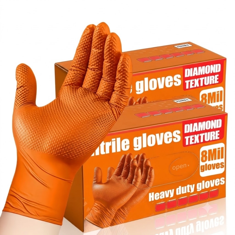 Sarung Tangan Nitril Oranye He - Nitrile Mechanic Glove ulasan dan harga